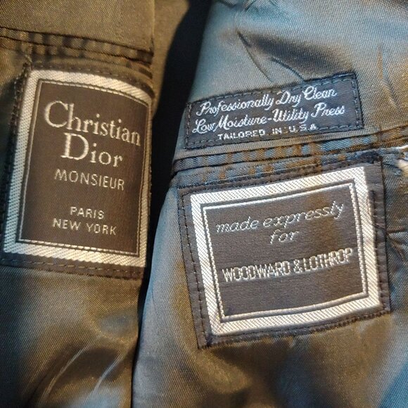 Christian Dior Monsieur Black Sports Coat Blazer Gold Buttons 44L - Picture 10 of 15